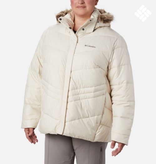 Women's Columbia Peak to Park Insulated Jackets Cream | Plus Size CA-UALC4